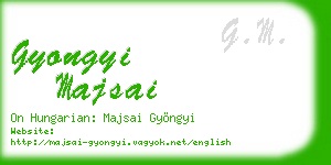 gyongyi majsai business card