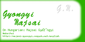 gyongyi majsai business card